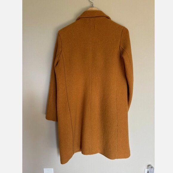 J Crew NEW Daphne boiled wool topcoat jacket Coat 6 Mustard Yellow - Picture 6 of 8